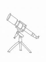 Telescope coloring pages sketch template