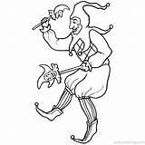 Mardi Gras Jester Coloring Page Coloring Pages sketch template