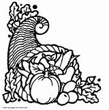 Cornucopia Coloring Pages For Preschool sketch template