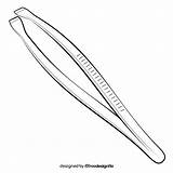 Tweezers Drawing Black And White Clipart Free Download sketch template
