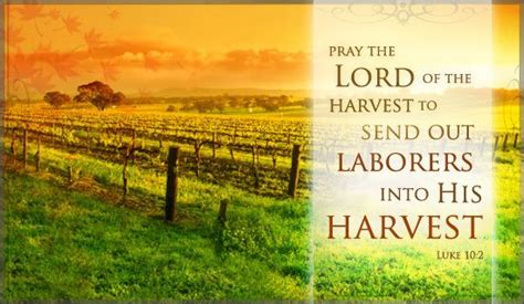 Therefore said he unto them The harvest truly is great but the labourers are few: pray ye ...