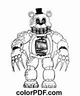Withered Freddy FNAF – Coloring Pages And Books In PDF sketch template