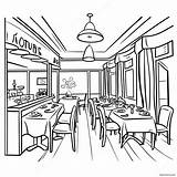 Restaurant Coloring Page 11541 9525 sketch template