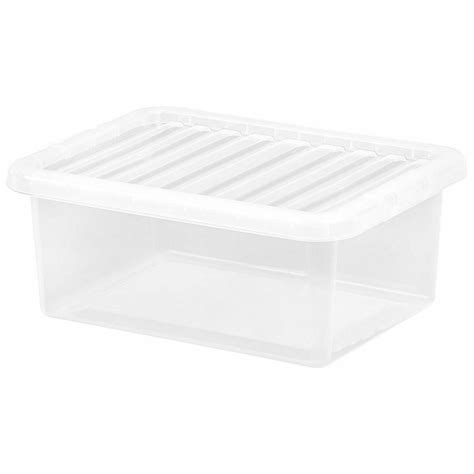 2 x Wham Crystal CD DVD Storage Shelf Box Plastic Clear Box with Lid Home Office | eBay
