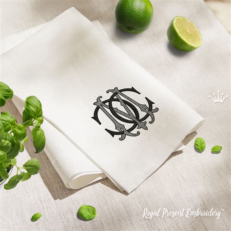 Monogram CM-MC Machine Embroidery Design - 2 sizes | Royal Present ...