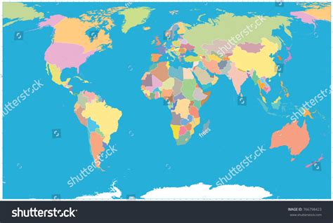 Colored World Map Printable
