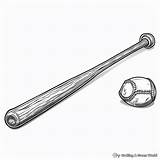 Printable Baseball Bat Coloring Pages sketch template