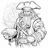 Premium Photo  Pirate With Barrel Of Rum Coloring Page For Kids sketch template
