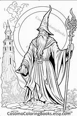 Wizard Coloring Pages For Adults & Kids To Express Whimsical Passions  sketch template