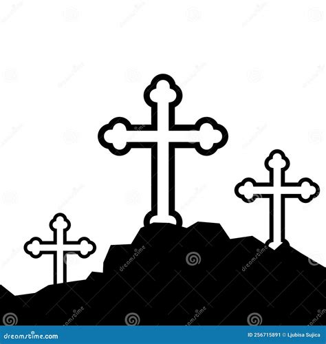 Symbol of a Cross. Christianity Religious Symbol Isolated on White ...