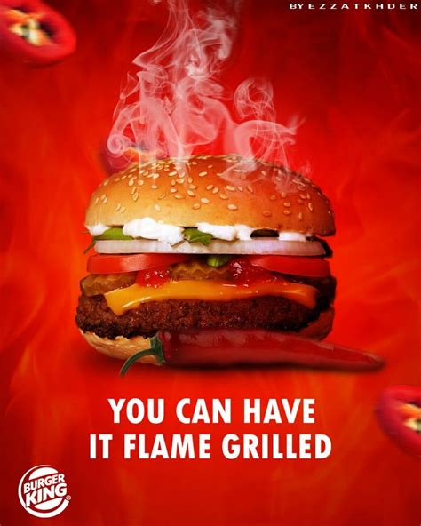 Burger king advertisement | Food advertising, Food poster design, Ads creative