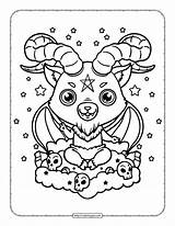 Printable Pastel Goth Coloring Page sketch template
