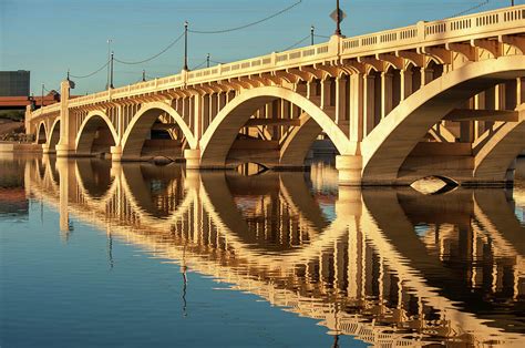 Tempe Town Lake And Mill Avenue Bridge by Brian Stablyk