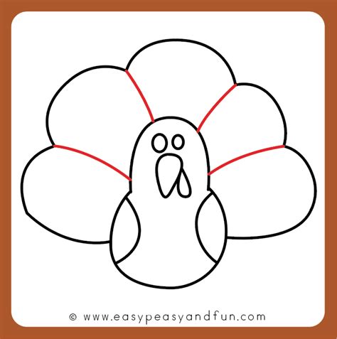 How to Draw a Turkey - Easy Peasy and Fun