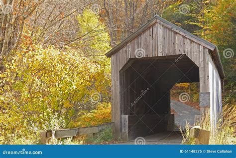 Kidder Hill Covered Bridge In Fall, Grafton, VT. Editorial Image ...