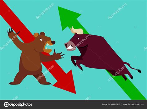 Bull Bear Symbols Stock Market Trends Vector Illustration Stock Vector ...