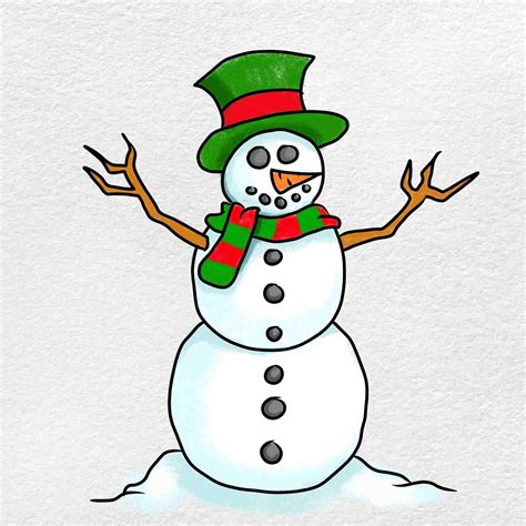 How to Draw a Snowman - HelloArtsy