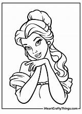 Princess Coloring Pages Belle sketch template