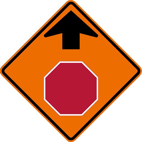 Stop Ahead Symbol Roll Up Traffic Safety Sign from Trans Supply