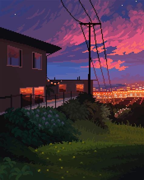 Jubilee ️ on Twitter: "animated this piece a lil #pixelart… " | Pixel art landscape, Cool pixel ...