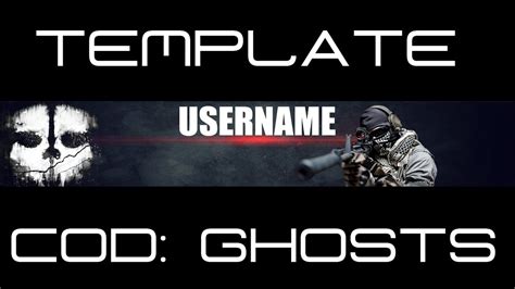 [FREE DOWNLOAD] BANNER TEMPLATE - Call of Duty Ghosts (PSD/JPG) - YouTube