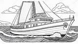 Cartoon Catamaran Coloring Page For Kids Stock Illustration  sketch template