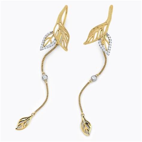 Diamond Sui Dhaga Gold Earrings Latest Designs - Dhanalakshmi Jewellers