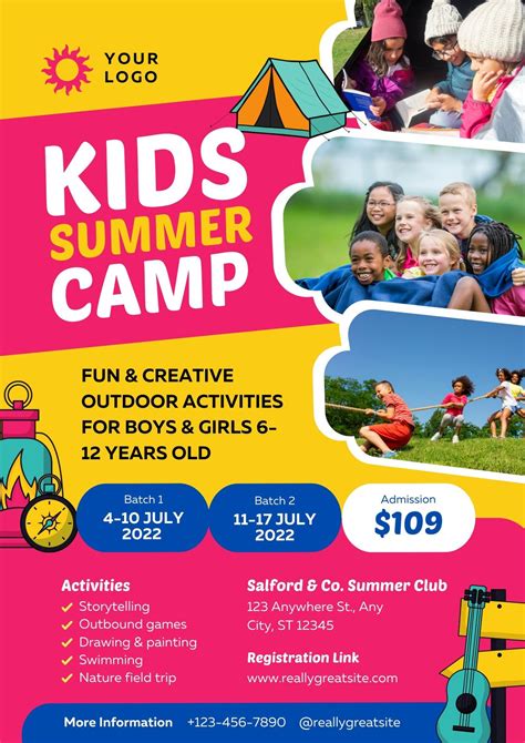 Youth Camp Flyer Template