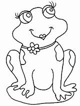 Simple Frog Coloring Pages sketch template
