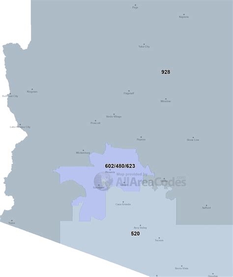 Arizona area codes - Map, list, and phone lookup