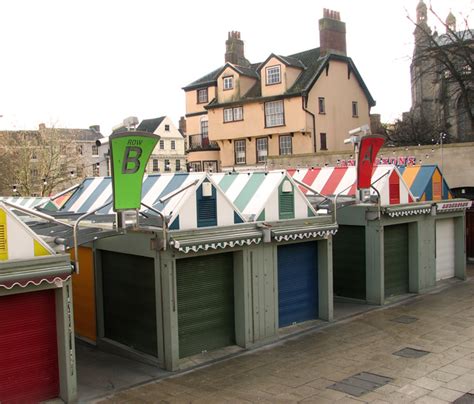 Closed market stalls in Norwich © Evelyn Simak :: Geograph Britain and ...