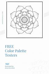 Color Palette Sample Cards – Free Printable  coloring sketch template