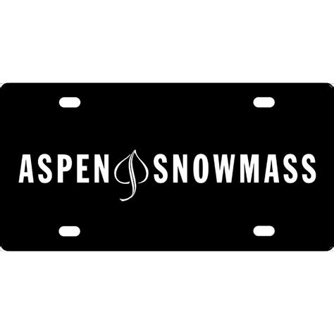 Aspen Snowmass Ski Resort License Plate - Novelty License Plate