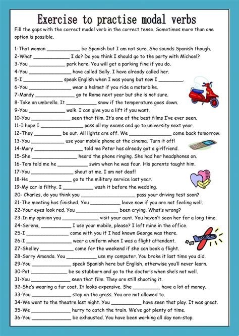 Modal verbs - Upper intermediate level worksheet | Verb worksheets ...