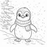 Diy Penguin Coloring Page Pictures  Freepik sketch template