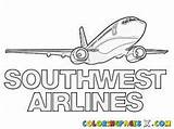 Southwest Airlines Coloring Pages sketch template