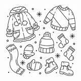 Winter Clothes Coloring Pages sketch template