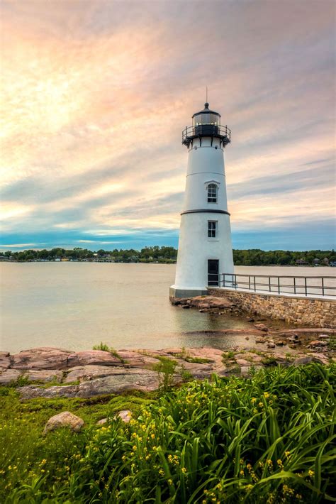 Rock Island Light on the St. Lawrence River in the 1000 Islands Region of upstate NY ...