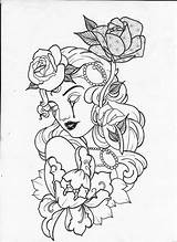 Printable Outline Tattoo Coloring Pages sketch template