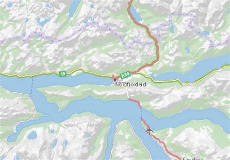 MICHELIN-Landkarte Nordfjordeid - Stadtplan Nordfjordeid - ViaMichelin