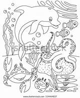 Animals Cartoon Coloring Page Outline Stock Vector Royalty  sketch template