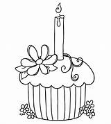 Birthday Cupcakes Coloring Pages sketch template