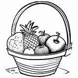 Coloriage  Corbeille de Fruits Colorée · Creative Fabrica sketch template