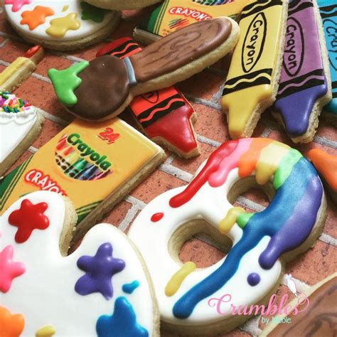 Rainbow Art Party | Birthday cookies, Art birthday party, Art party