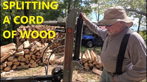 SPLITTING A CORD OF WOOD - YouTube