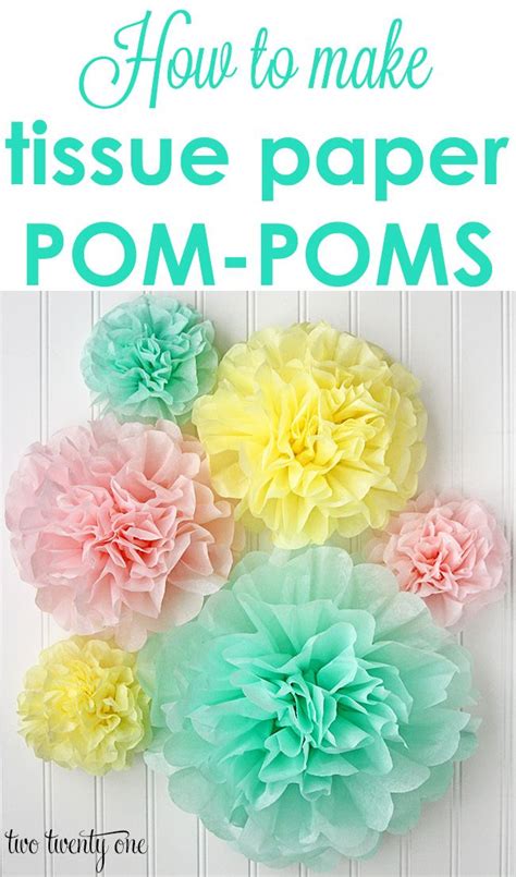 Diy tissue paper pom poms – Artofit