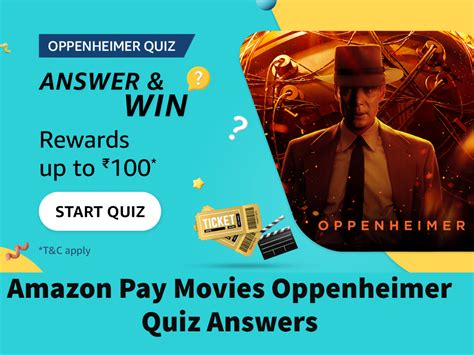 Amazon Pay Movies Oppenheimer Quiz Answers