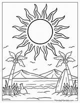 Printable Sun Coloring Pages sketch template
