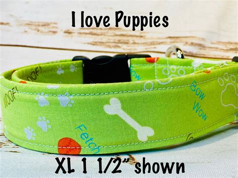 Green dog collar, boy dog collar, side release collar, adjustable dog ...