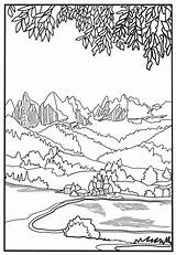 Valley Coloring Pages  Nation sketch template